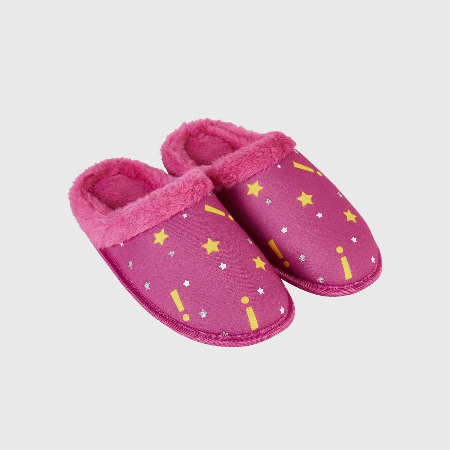 Pantufla Mujer Estampada Fucsia Fashion's Park-1