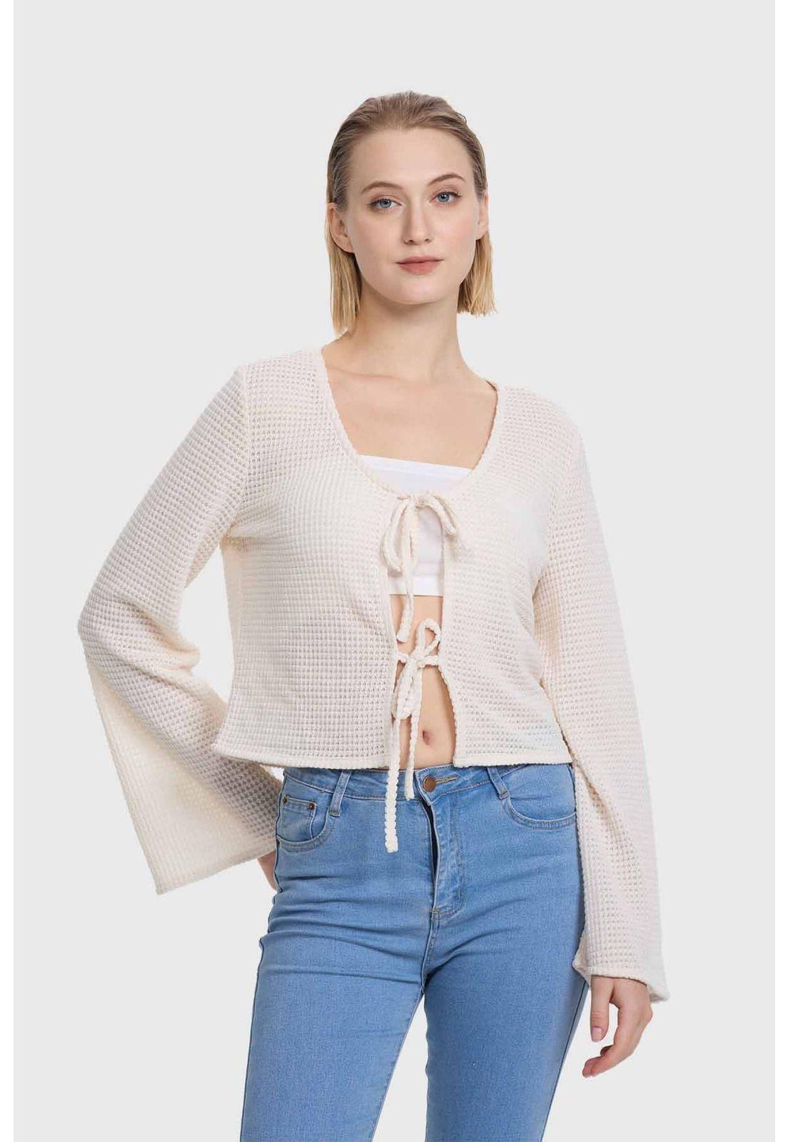 Polera Mujer Tapado Amarras Delanteros Arena-0