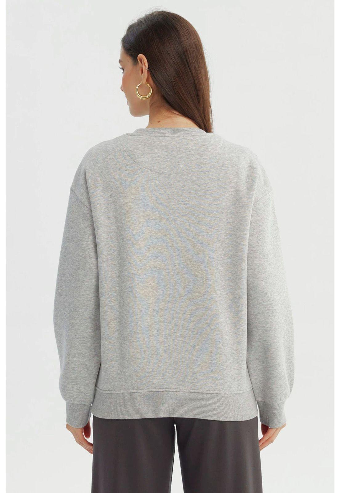 Polerón Mujer Classic Gris Melange - ll-2