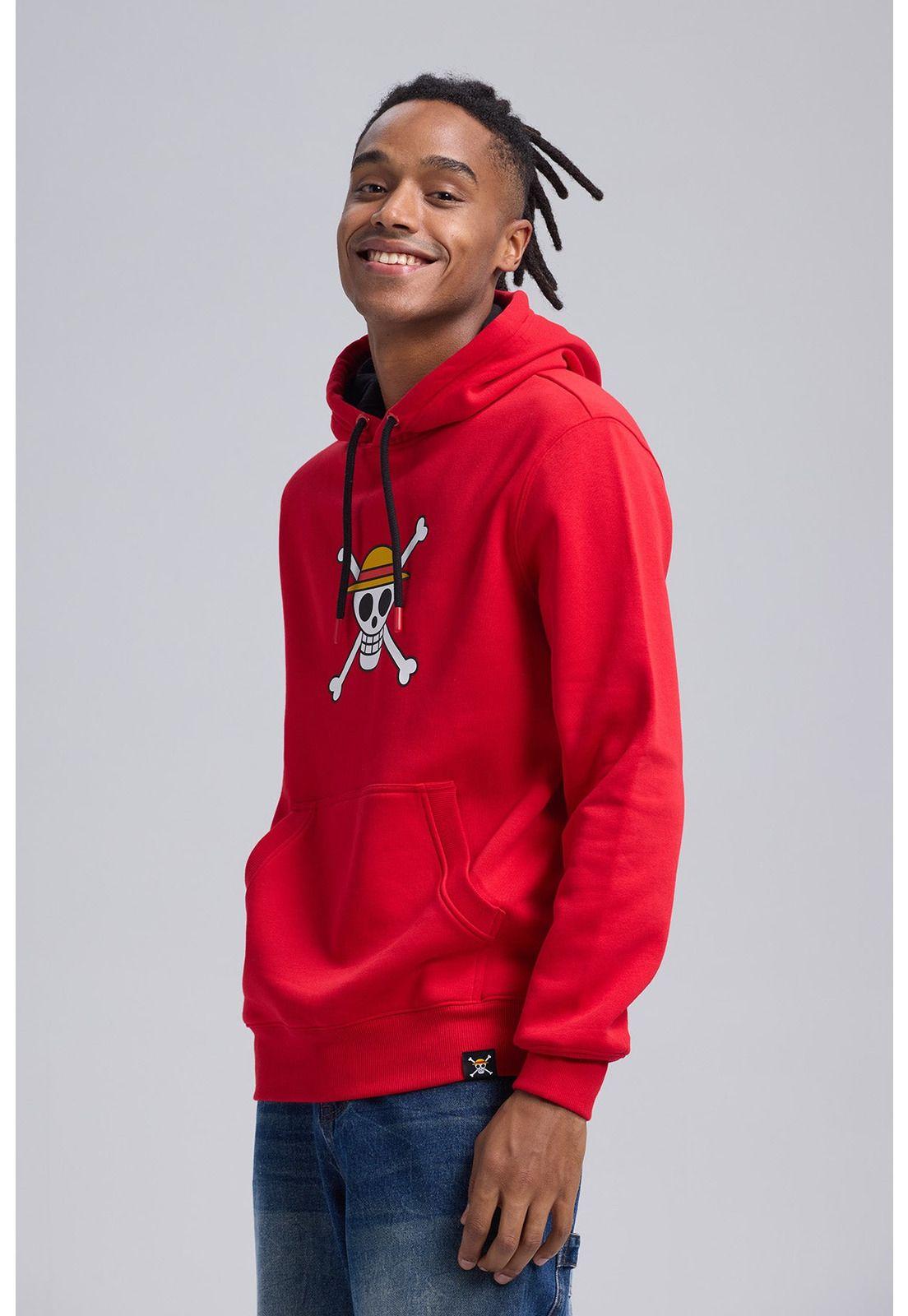 Polerón Hombre One Piece Rojo-1