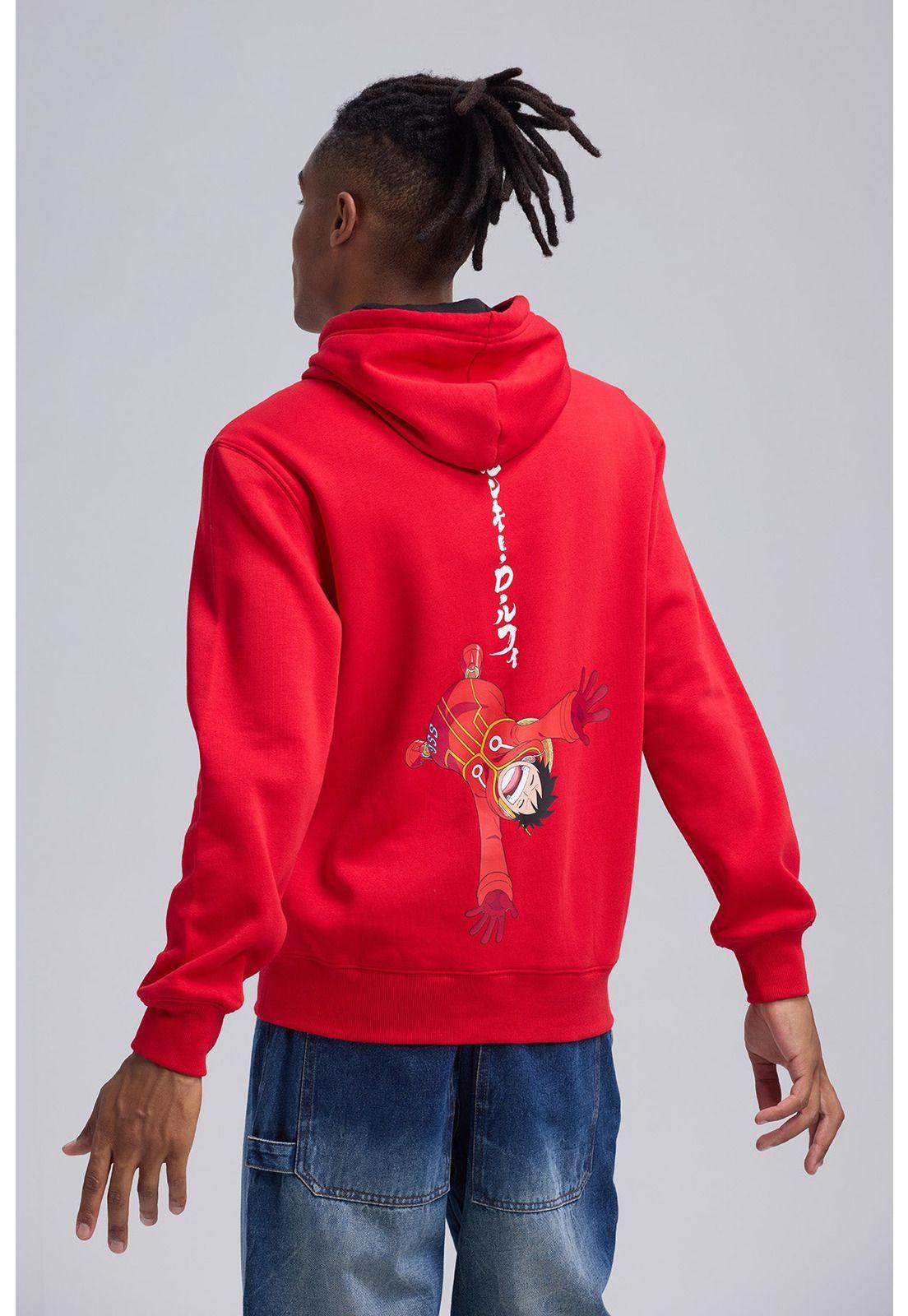 Polerón Hombre One Piece Rojo-2