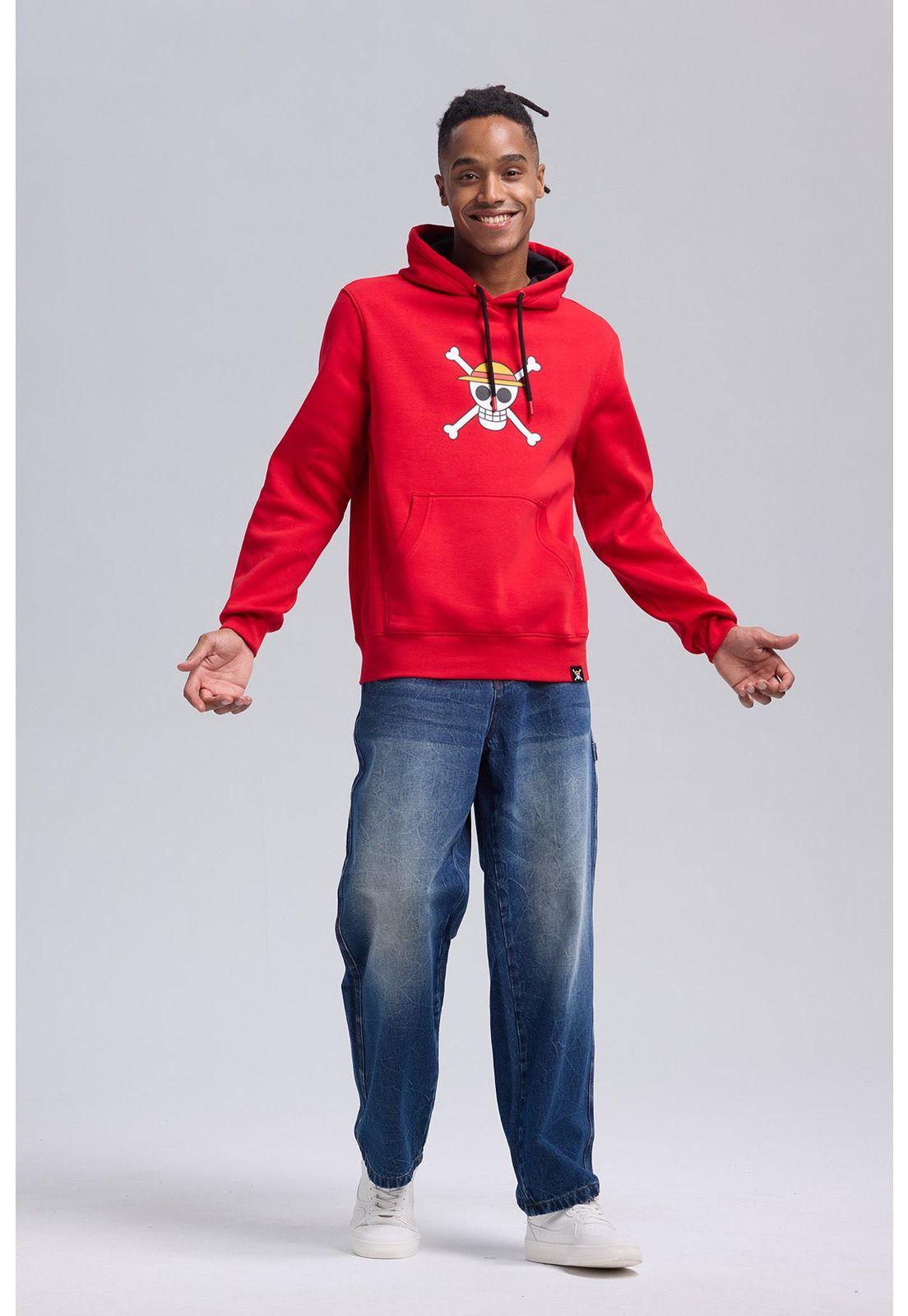 Polerón Hombre One Piece Rojo-3