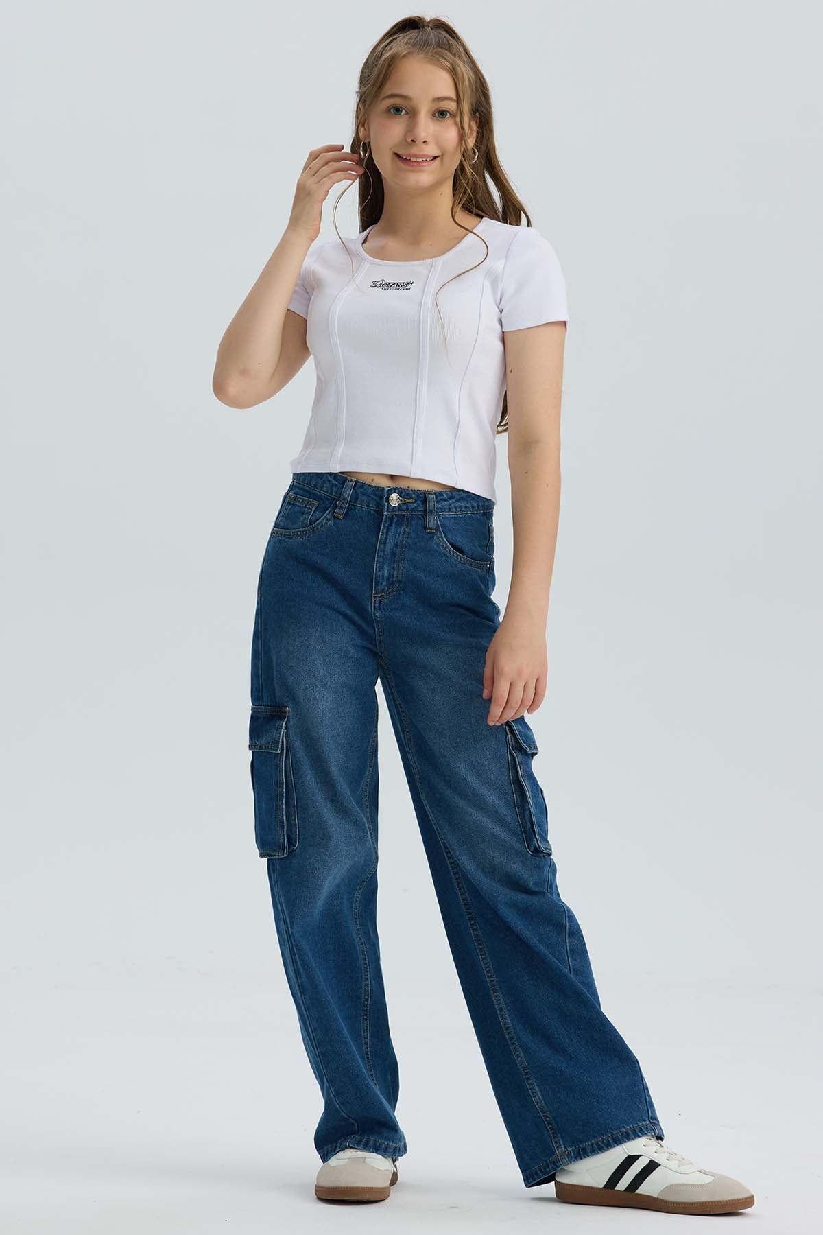 Polera Niña Con Bordado Blanco-3