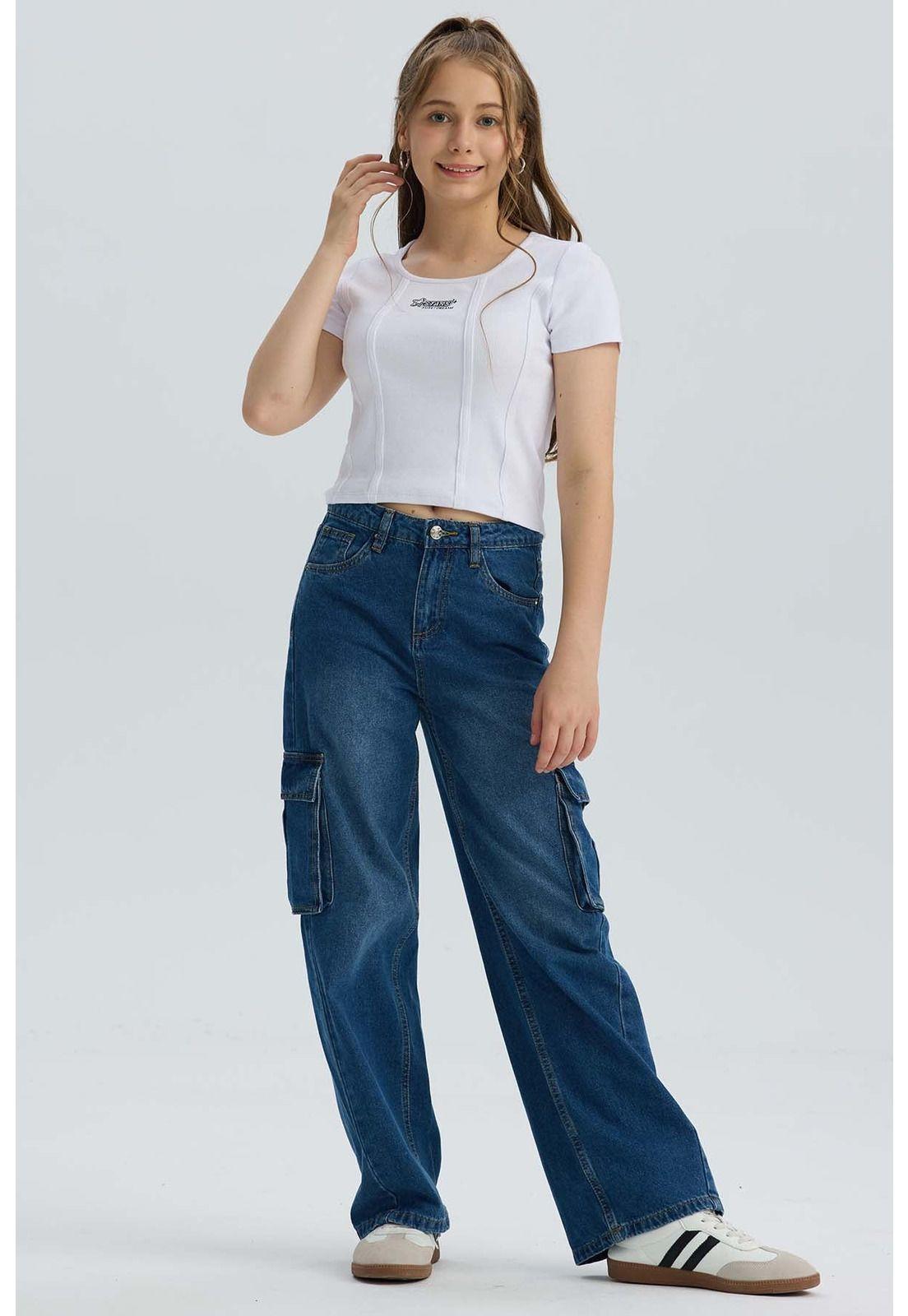 Polera Niña Con Bordado Blanco-3