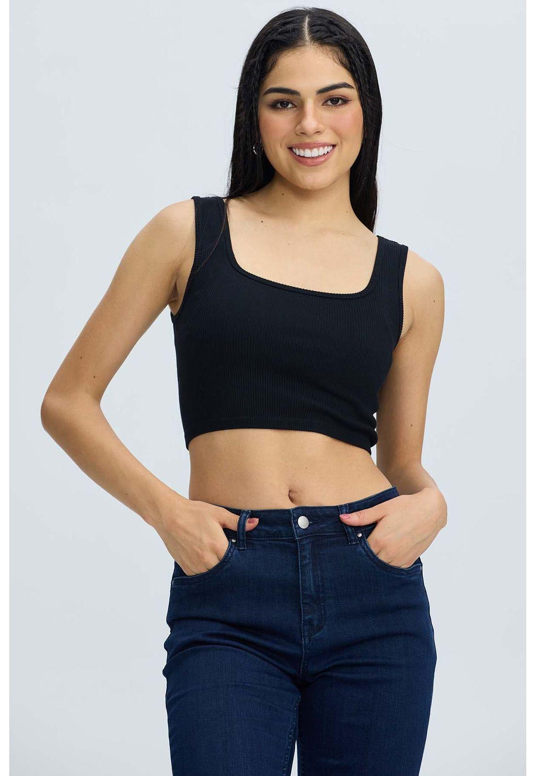 Peto Mujer Seamless Negro-0