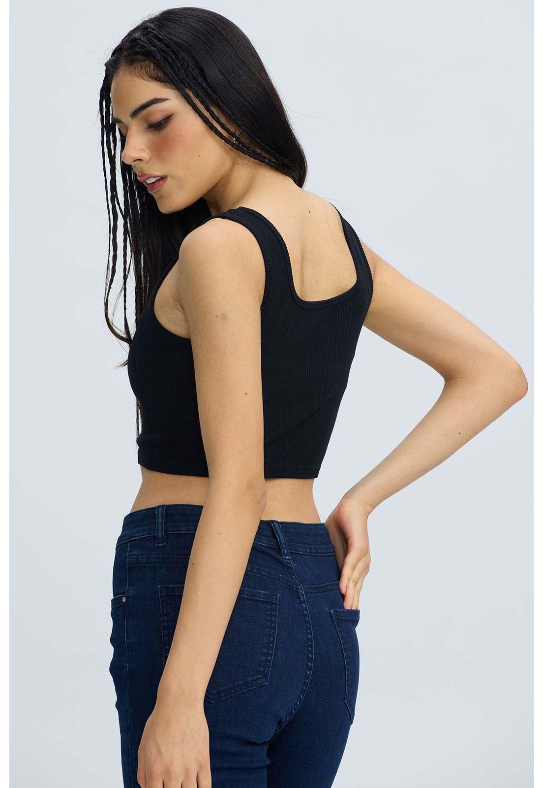 Peto Mujer Seamless Negro-2