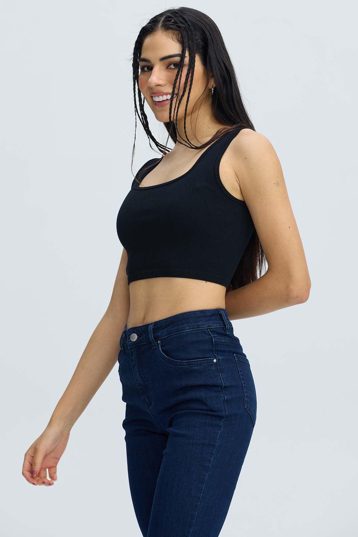 Peto Mujer Seamless Negro-1