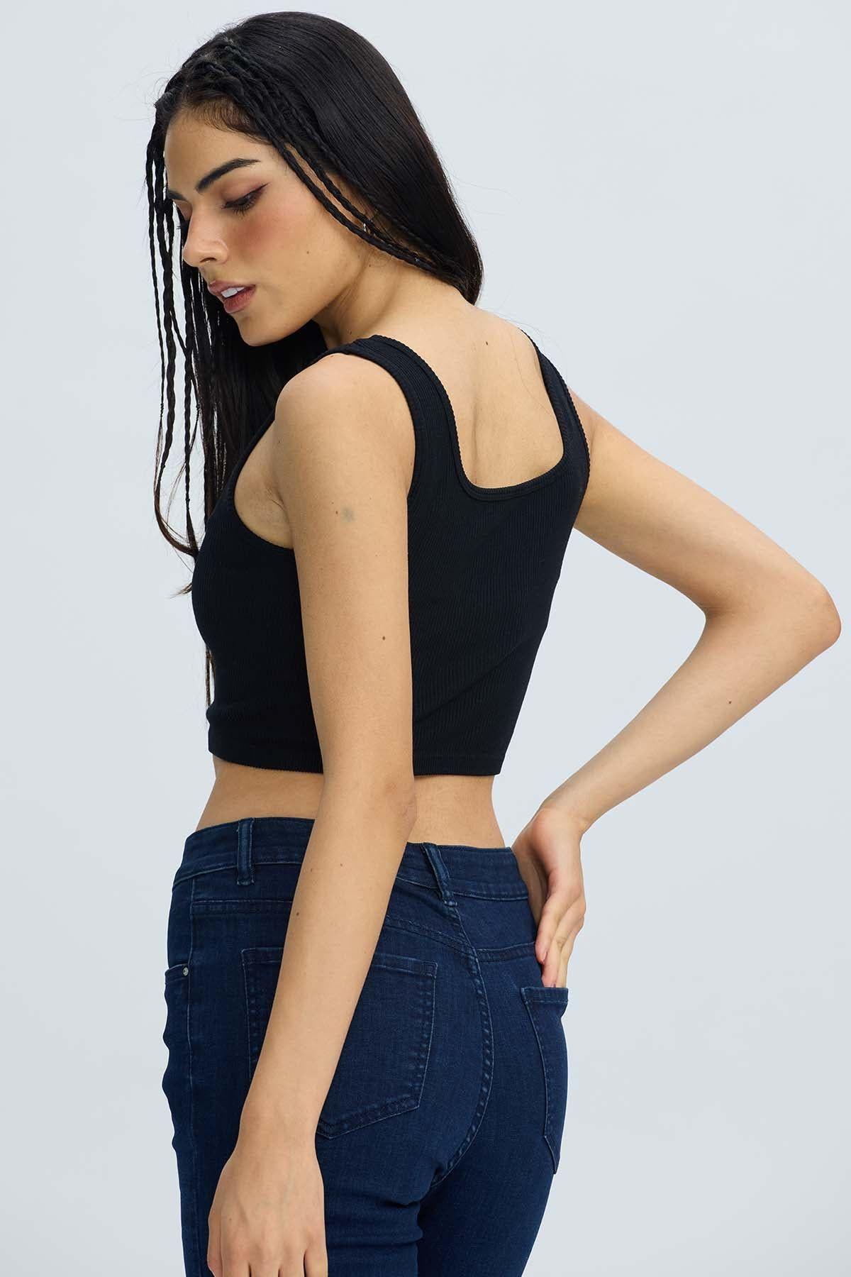 Peto Mujer Seamless Negro-2