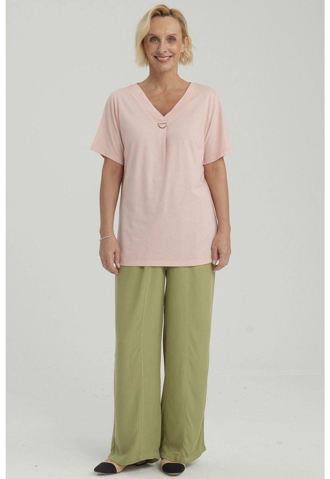 Polera Mujer Detalle Escote Palo Rosa-3