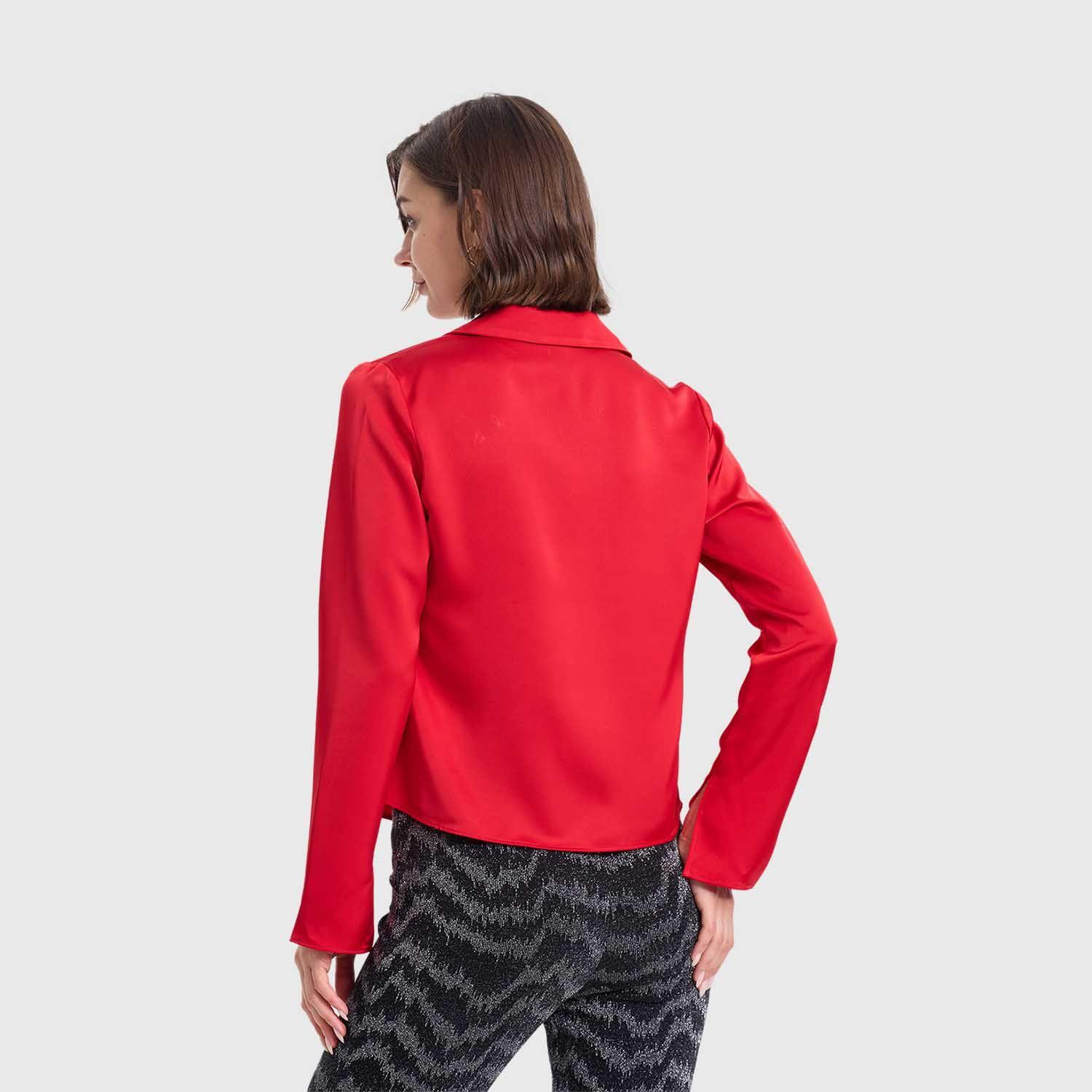 Blusa Mujer Con Amarras Rojo Fashions Park-2