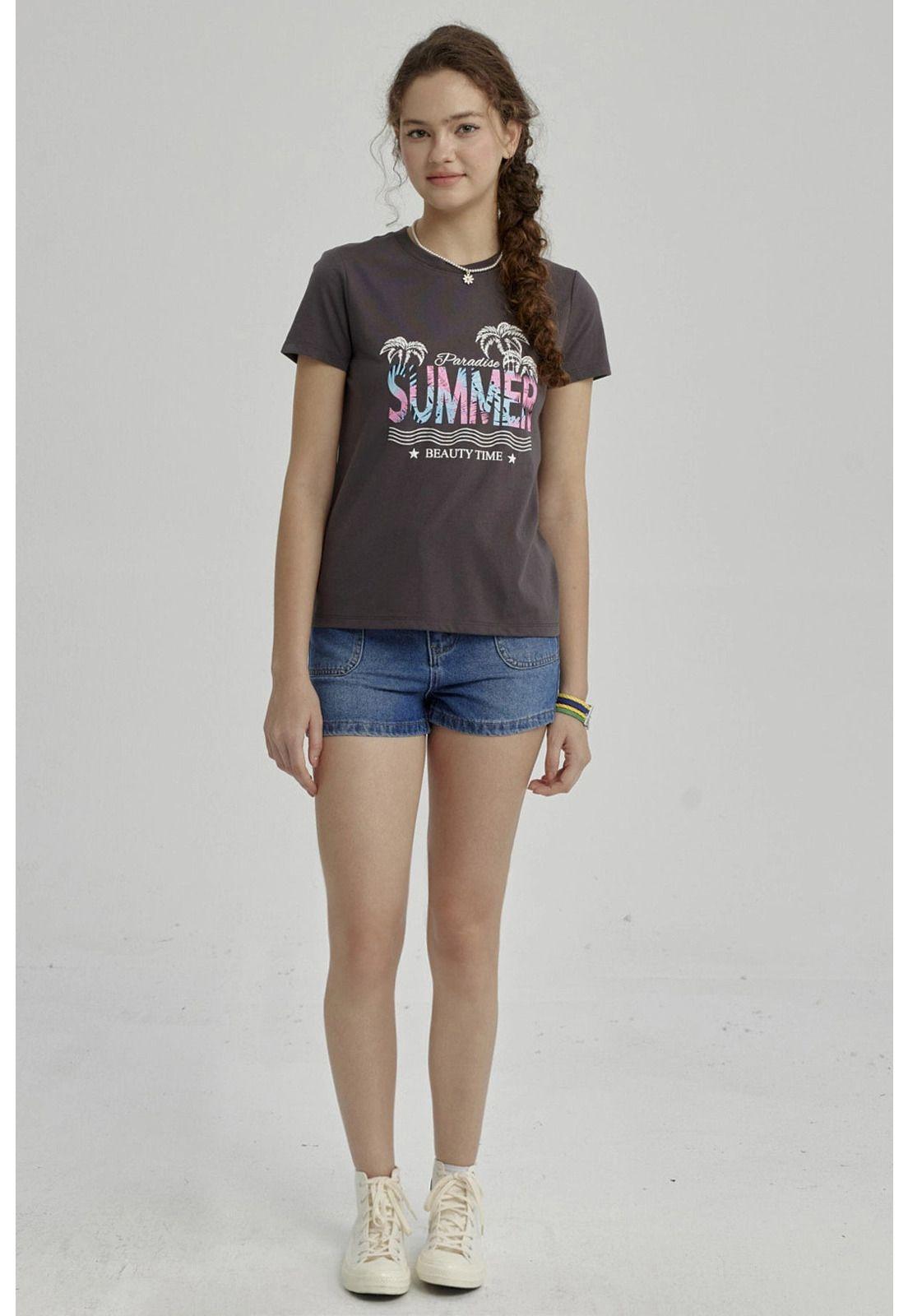 Polera Niña Básica Estampada Marengo - ll-1