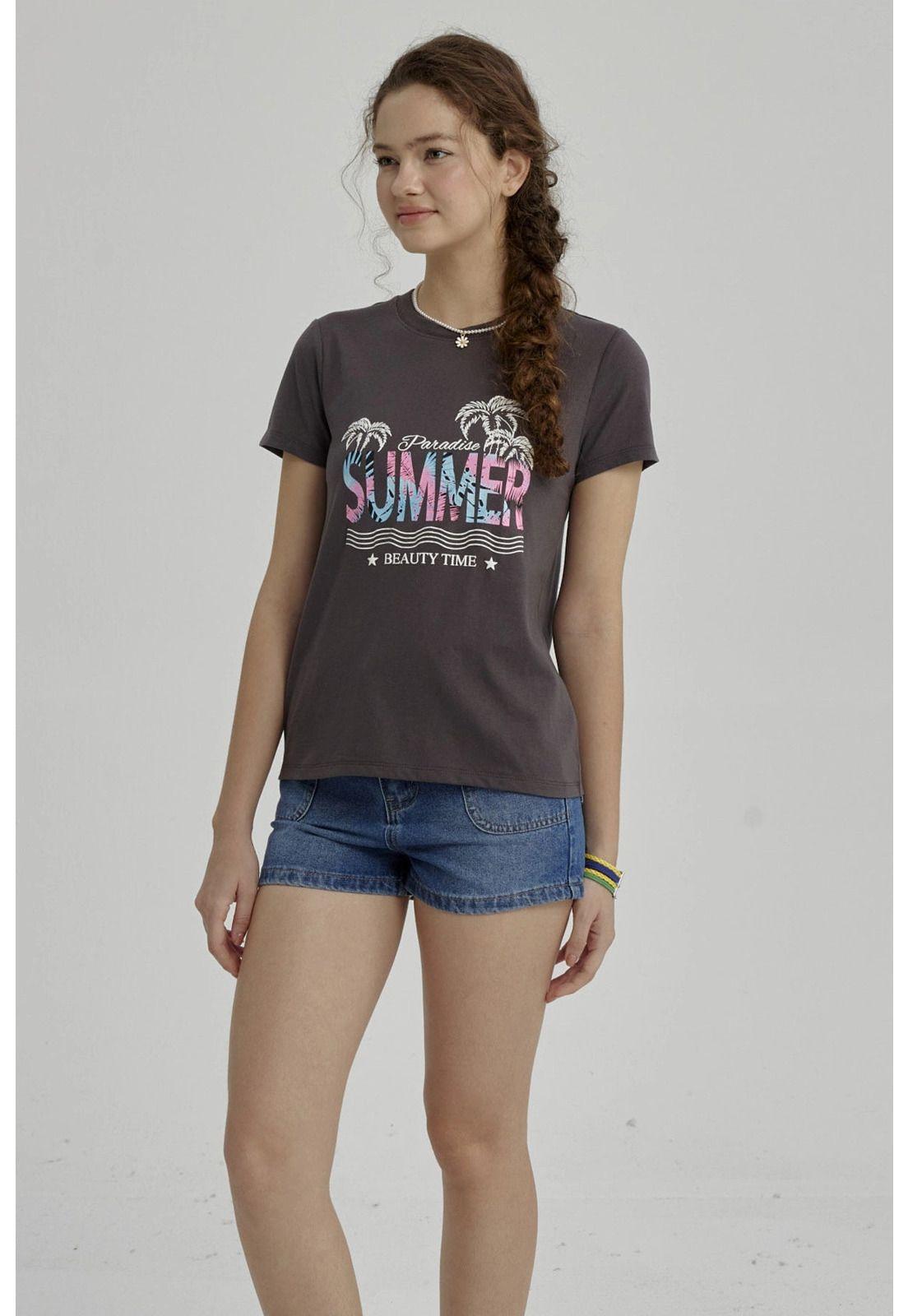 Polera Niña Básica Estampada Marengo - ll-3