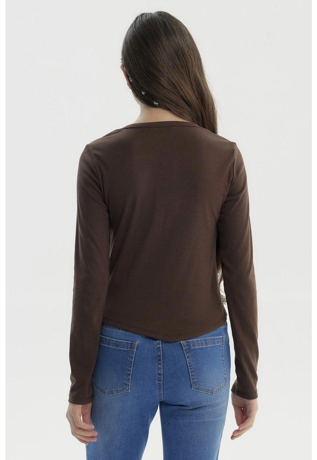 Polera Niña Slim Café - lV-2