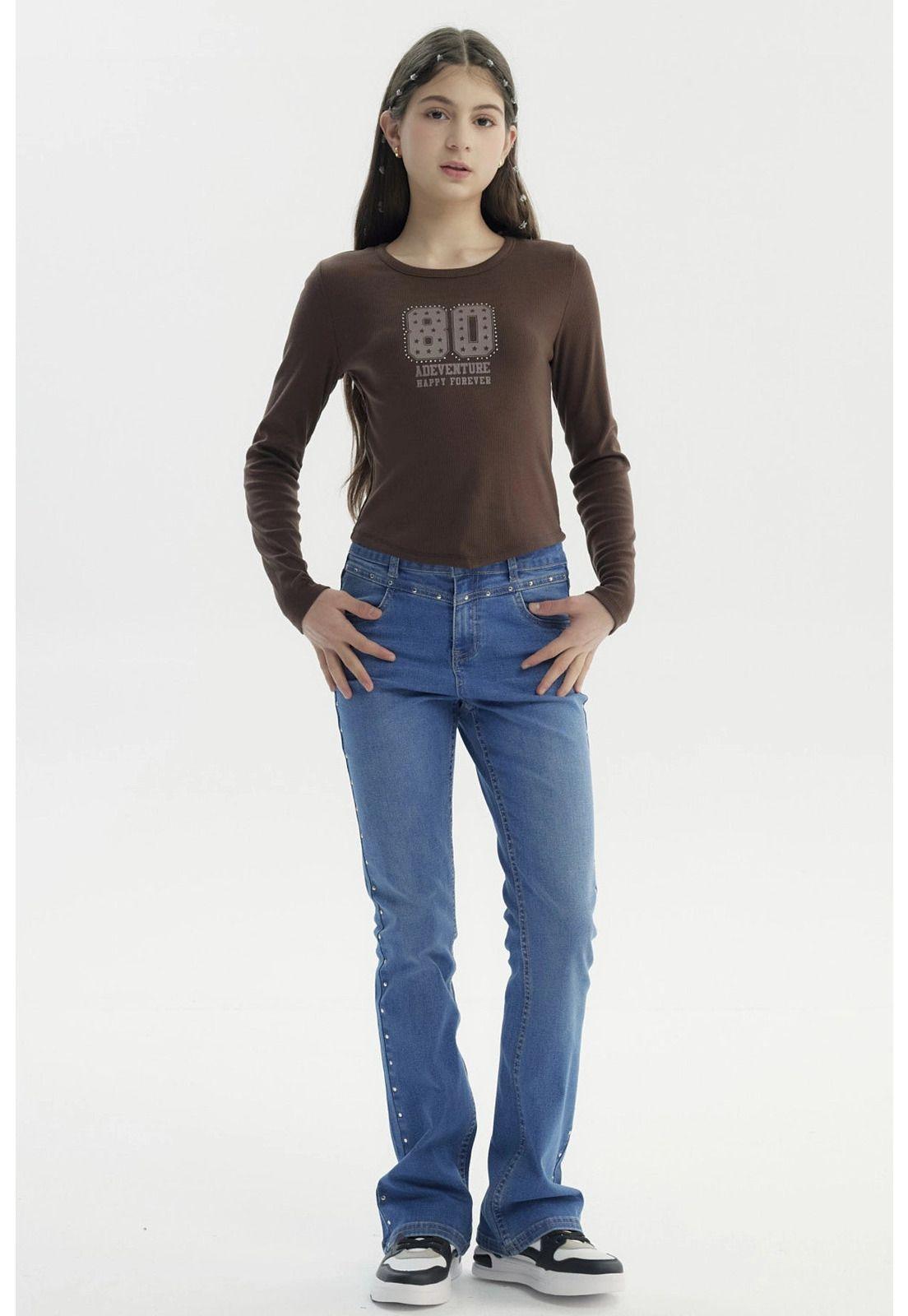 Polera Niña Slim Café - lV-3