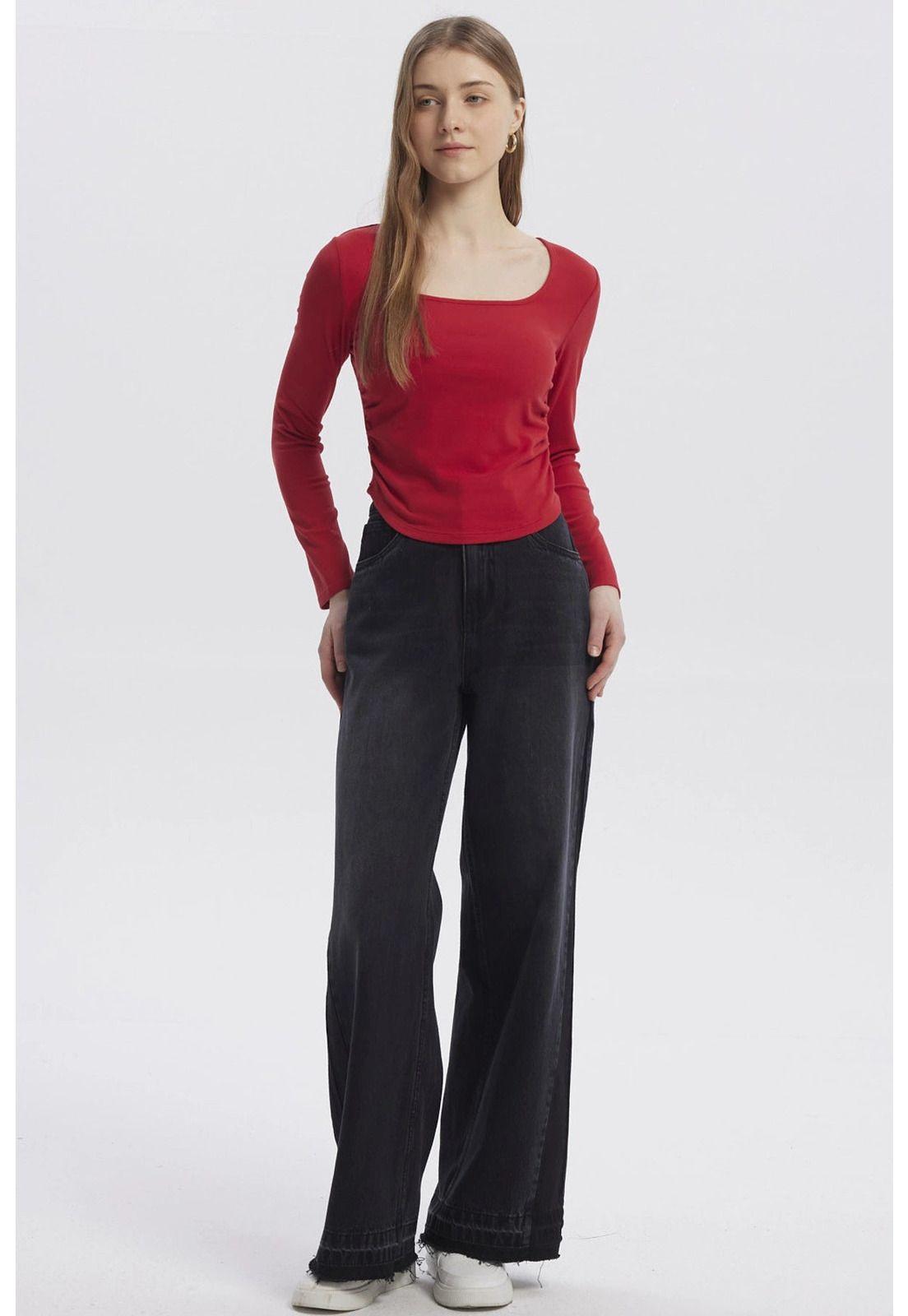 Polera Mujer Basic Rojo - ll-3