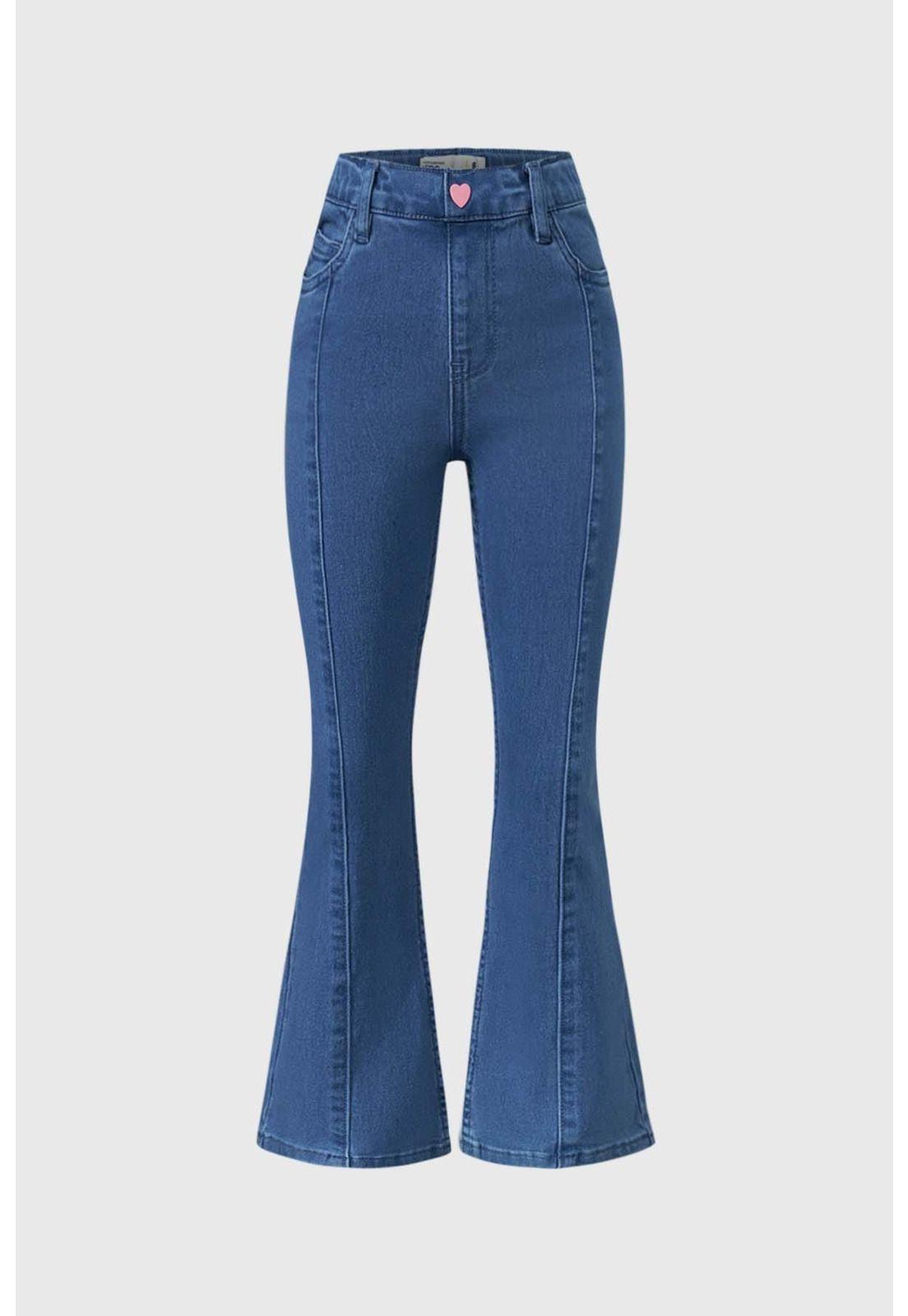 Jeans Niña Flare Leggins Azul-0