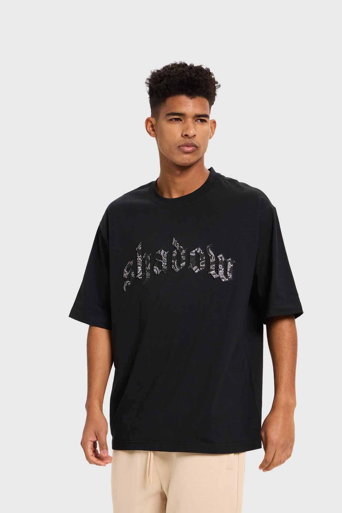 Polera Hombre Bordado Negro-0