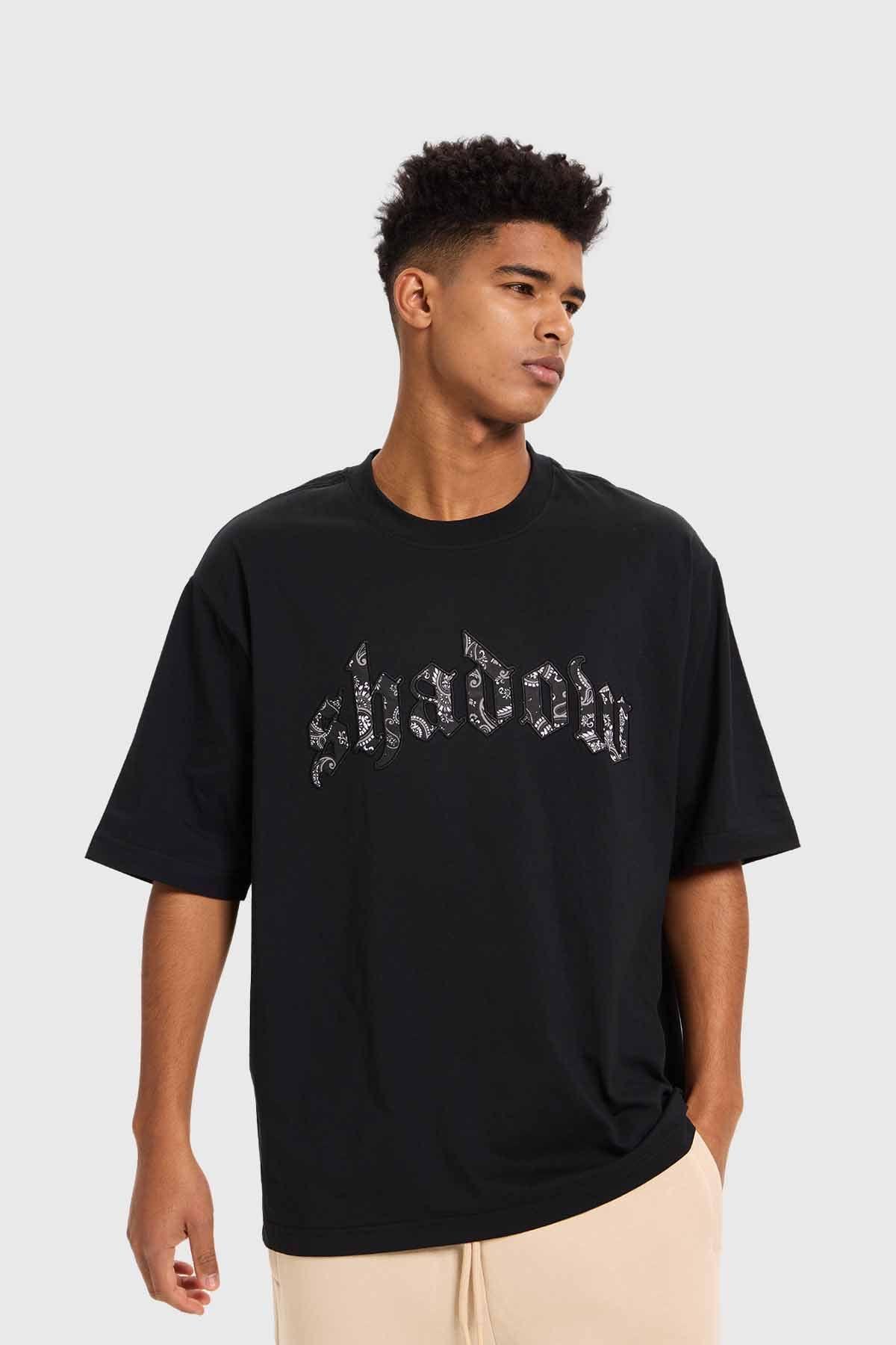 Polera Hombre Bordado Negro-1