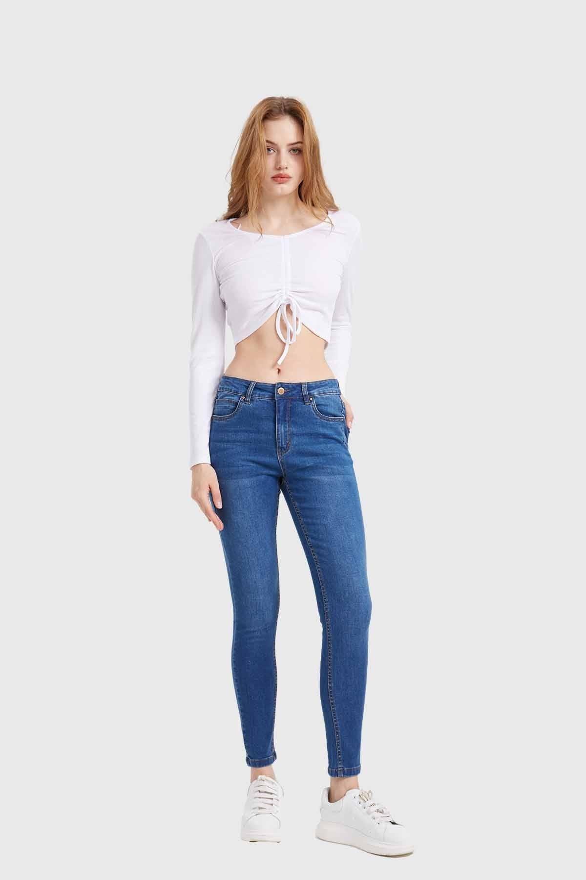 Jeans Mujer Skinny Estela Azul-3