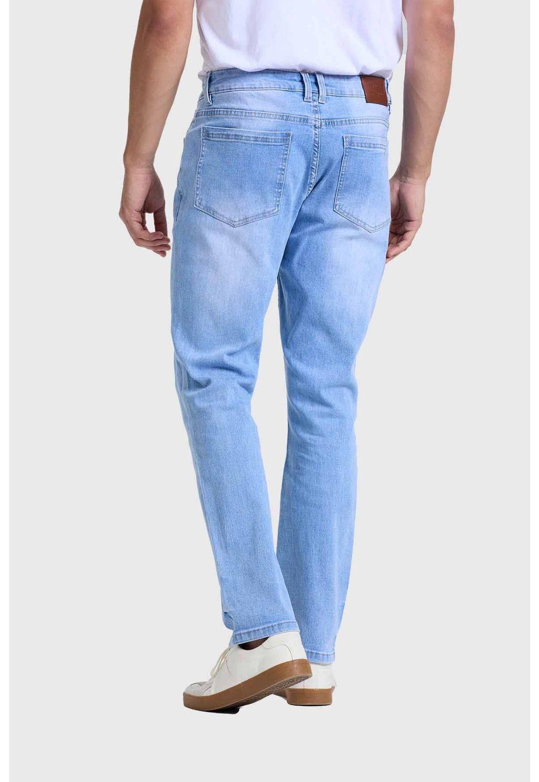 Jeans Hombre Slim Rotura Celeste-2