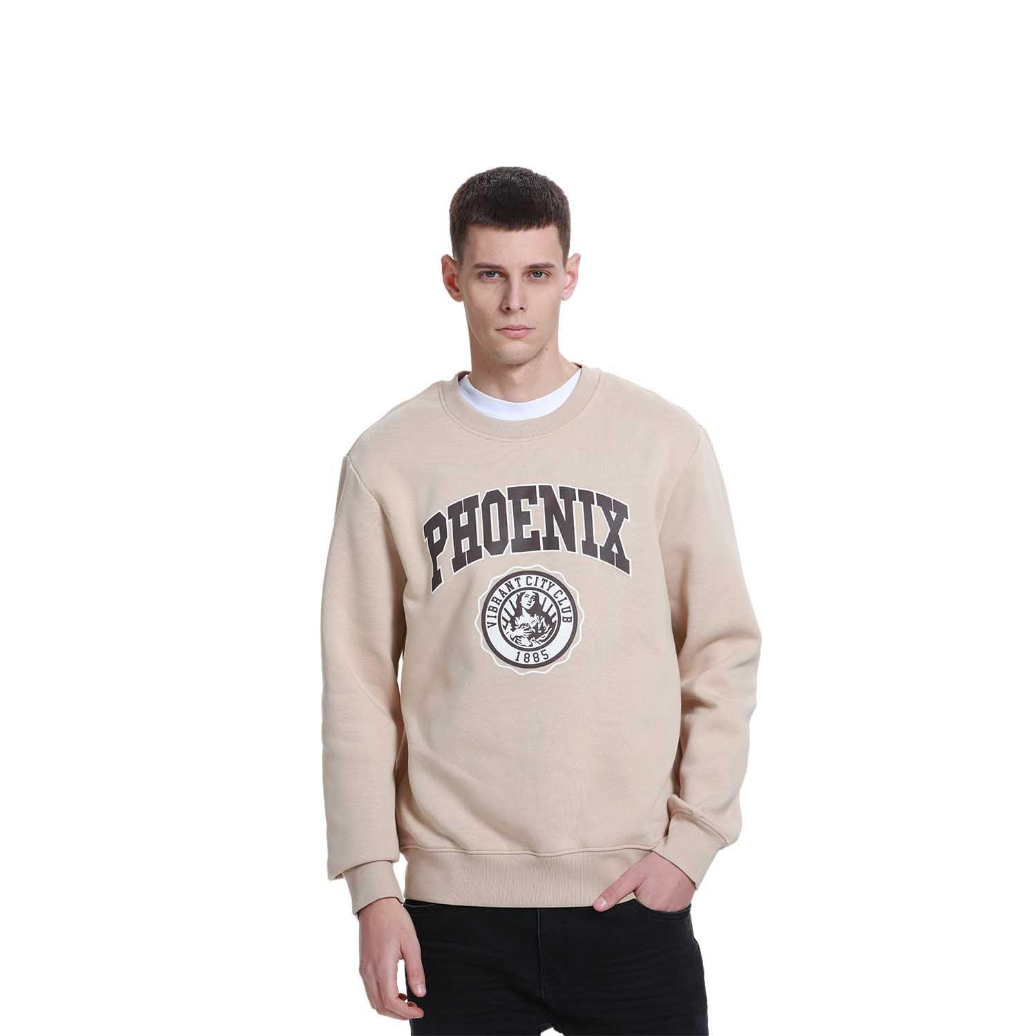 Polerón Hombre Print Posicional Beige Fashion's Park-0