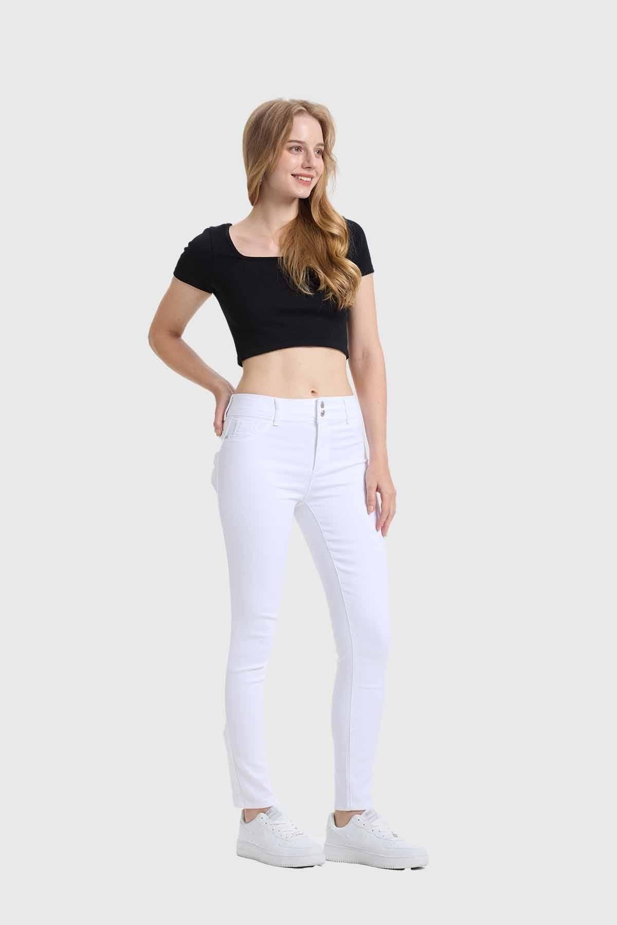 Jeans Mujer Skinny Jeny Push Up Blanco-2