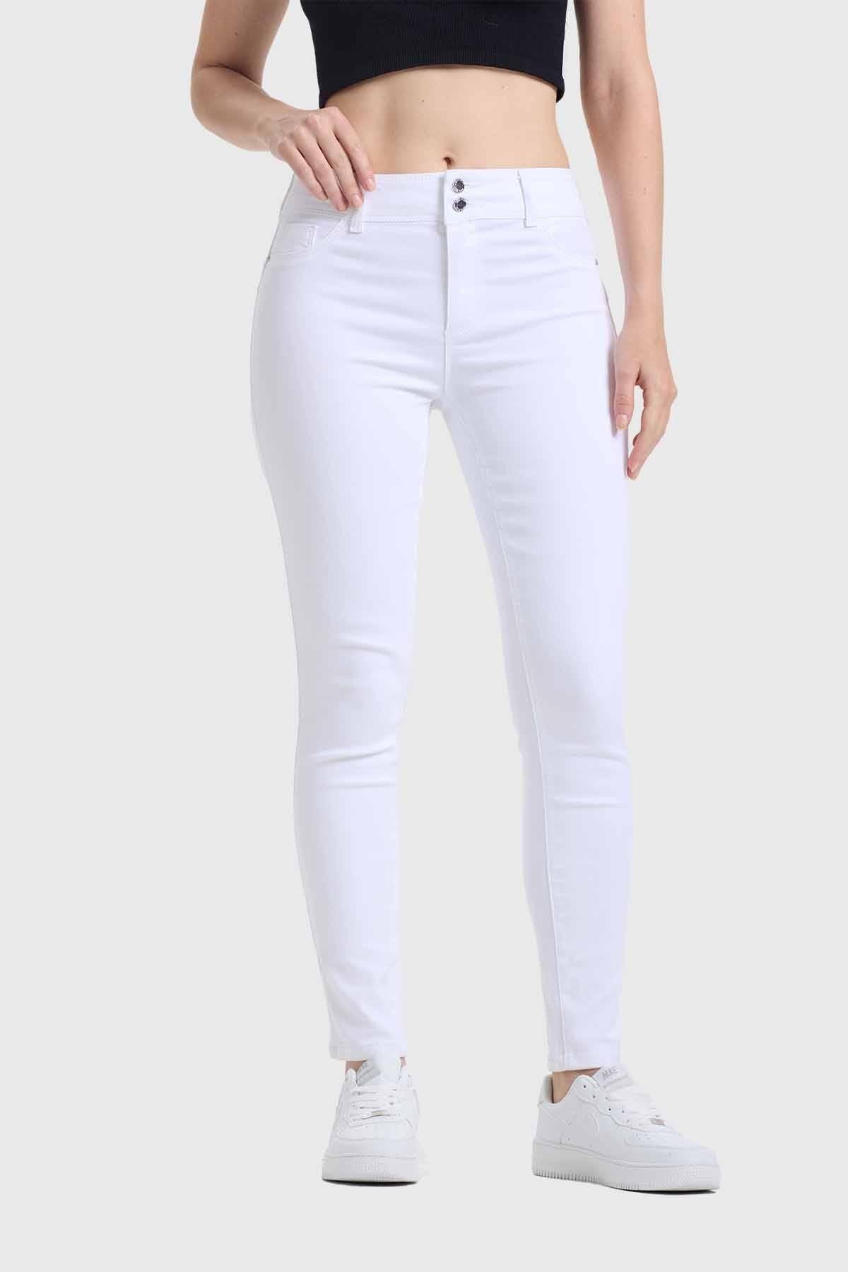 Jeans Mujer Skinny Jeny Push Up Blanco-4