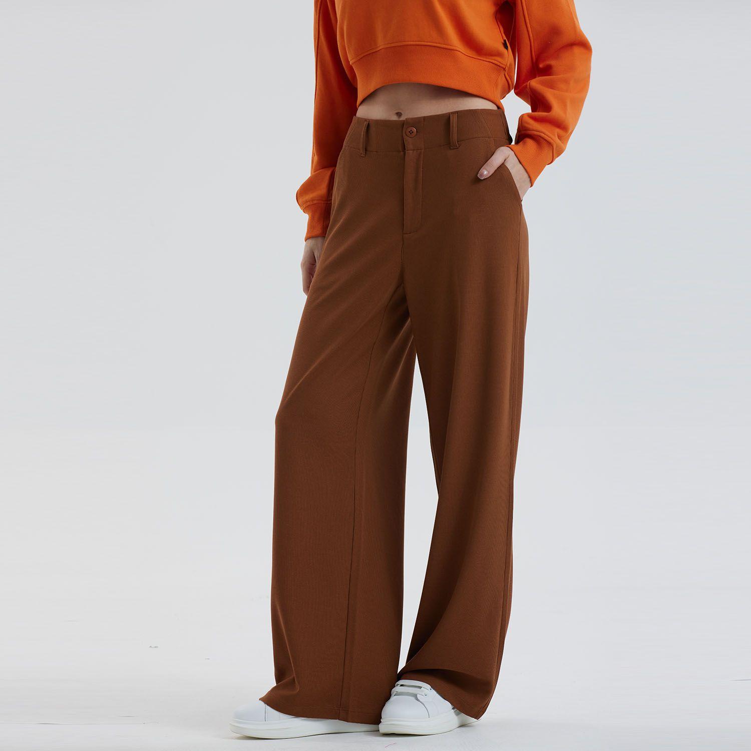 Pantalón Mujer Sastrero Café Fashion´s Park-1