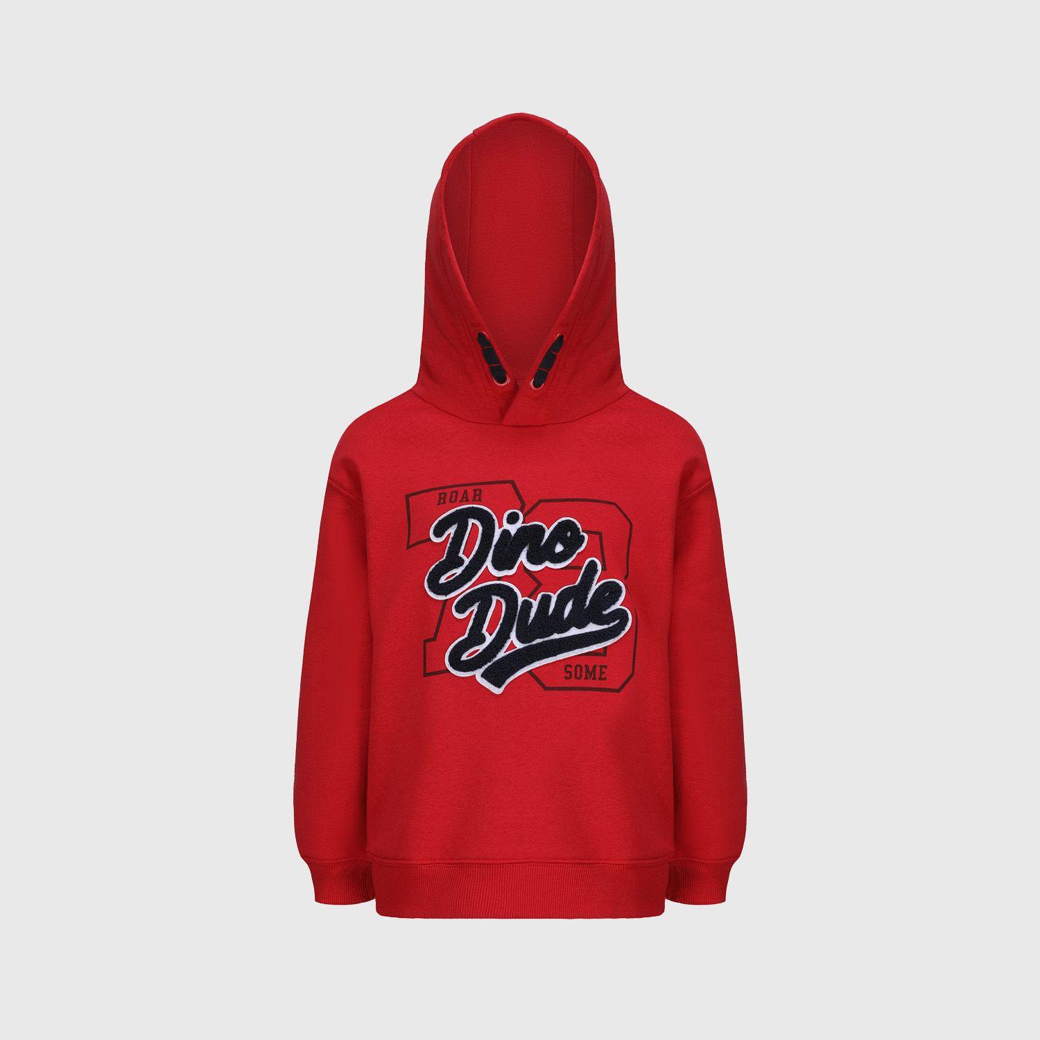 Polerón Niño Oversize Print Rojo-1