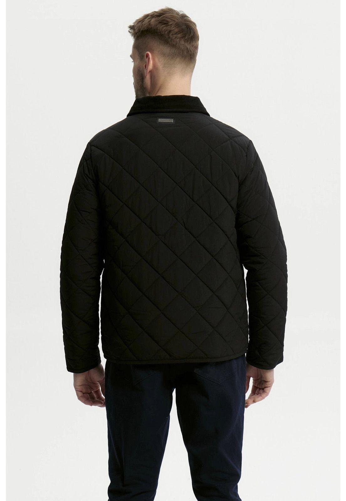Parka Hombre Cuello Camisero Negro-2