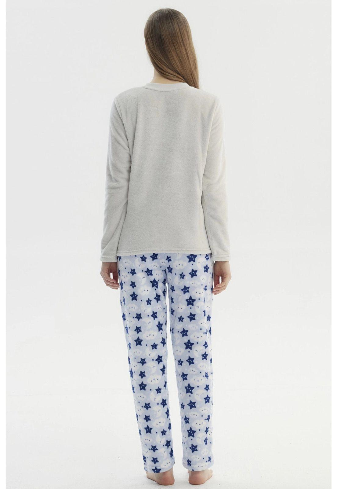 Pijama Mujer Pijama Polera Y Pantalón Gris - lV-1