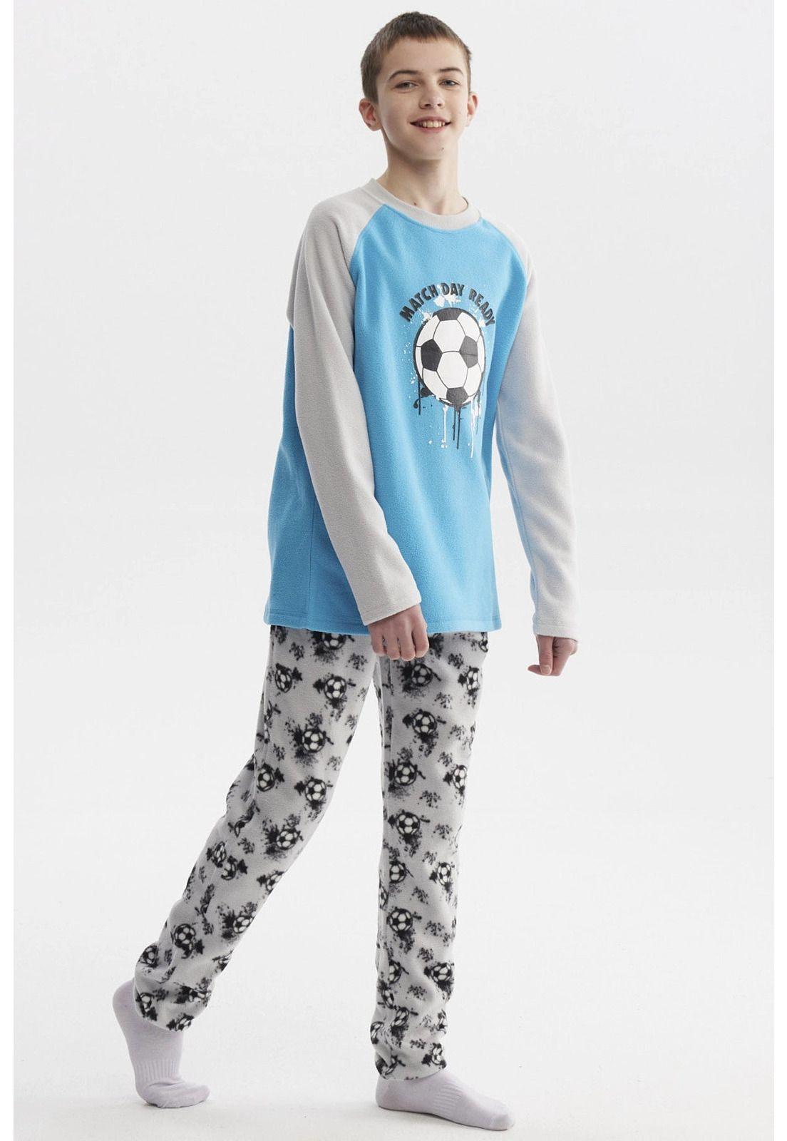 Pijama Niño Polera Y Pantalón Gris-2