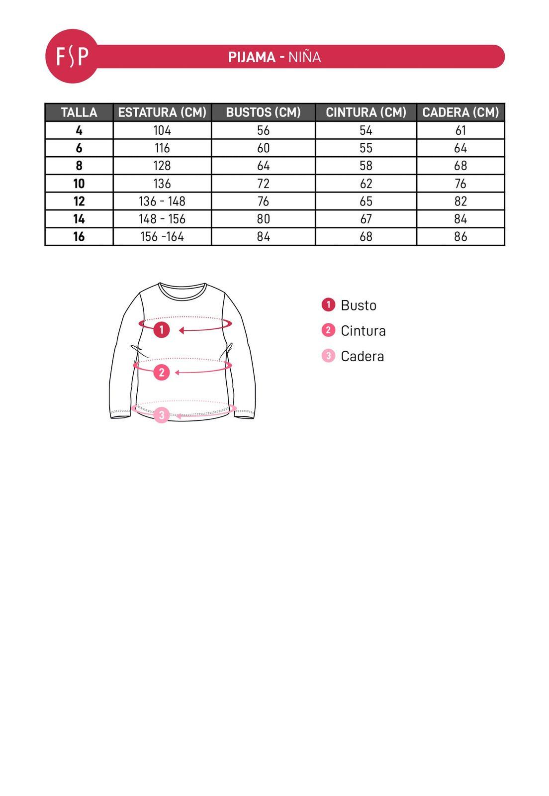 Pijama Niña Polar Rosado-2