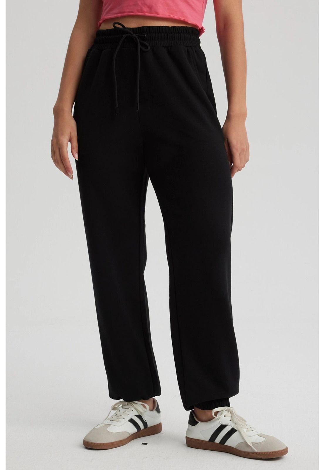 Pantalón Buzo Mujer Jogger Negro- ll-0