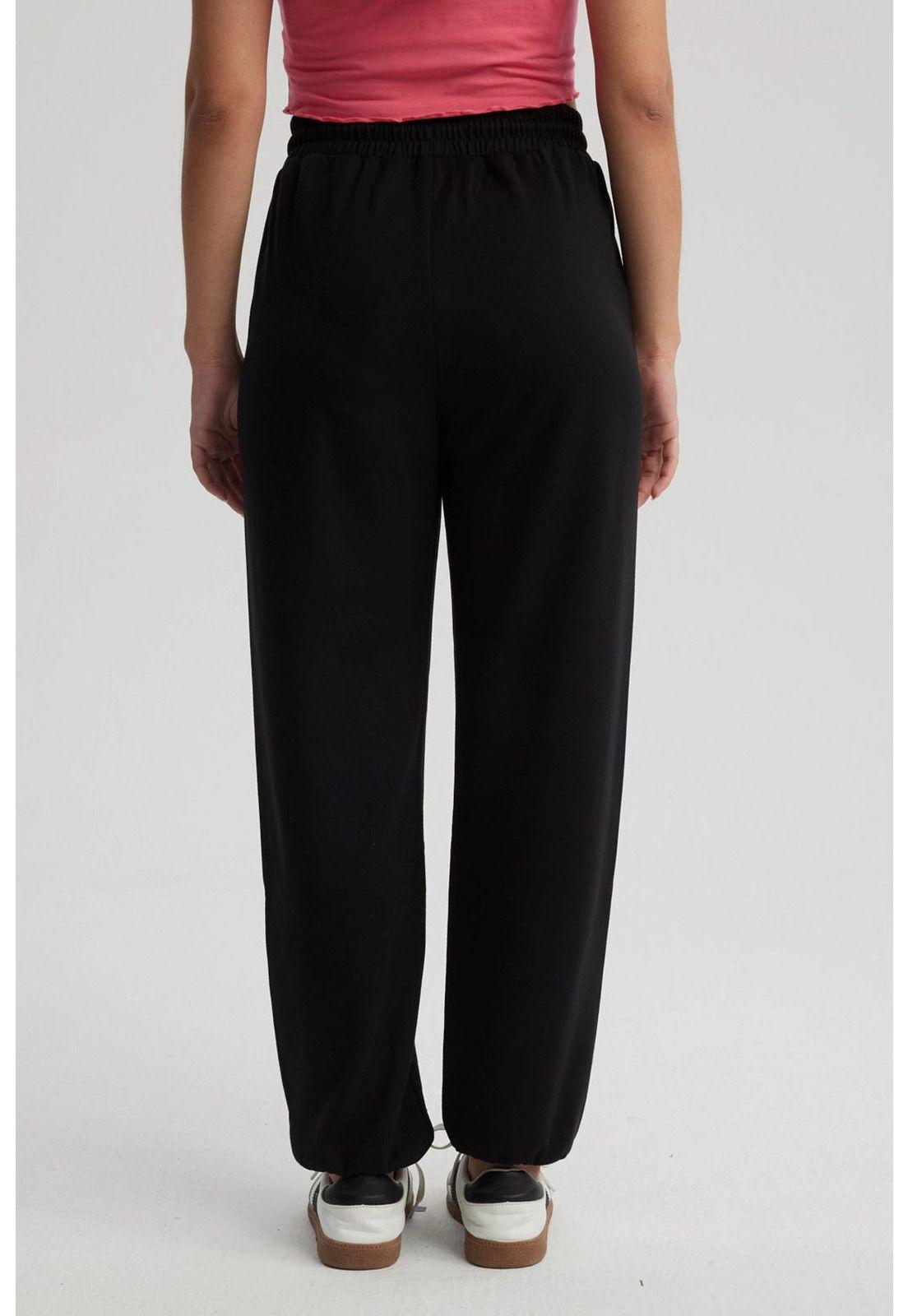 Pantalón Buzo Mujer Jogger Negro- ll-2