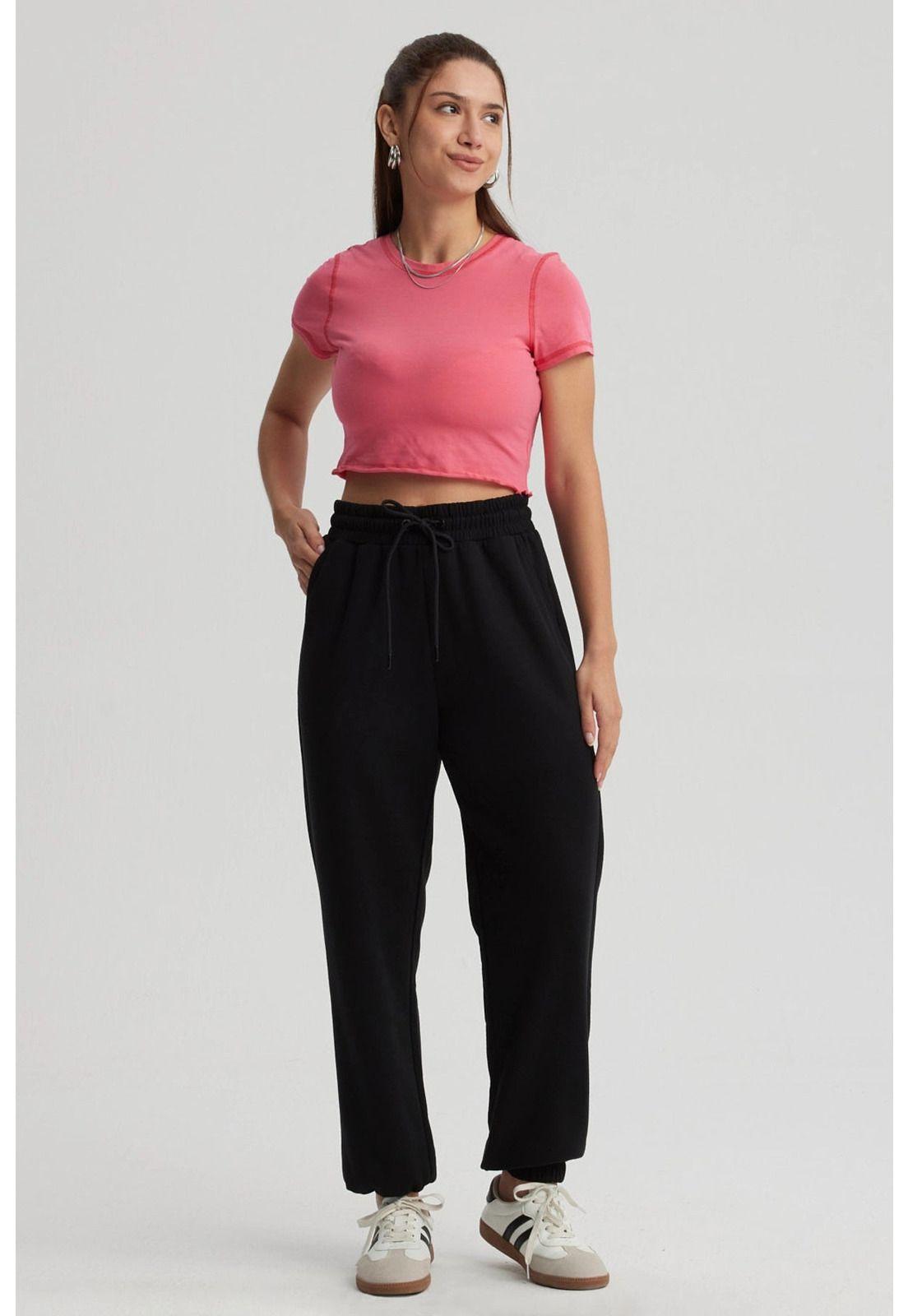 Pantalón Buzo Mujer Jogger Negro- ll-3