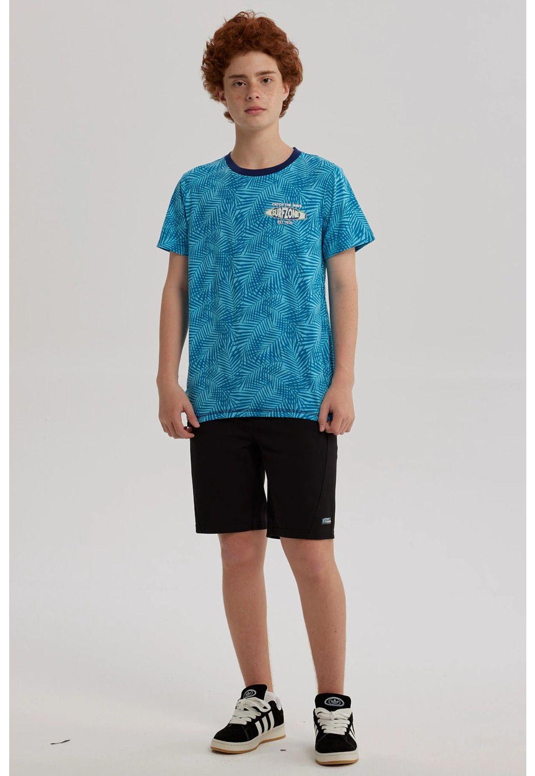 Polera Niño Full Print Y Estampado Menta-3