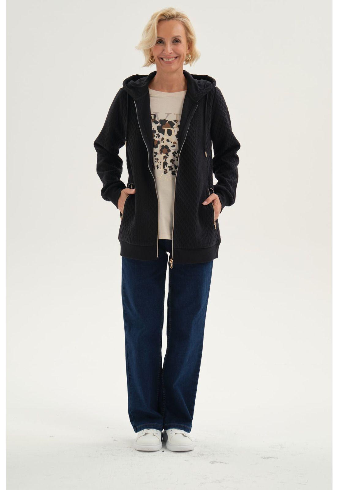 Polerón Mujer Con Cierre Negro-3