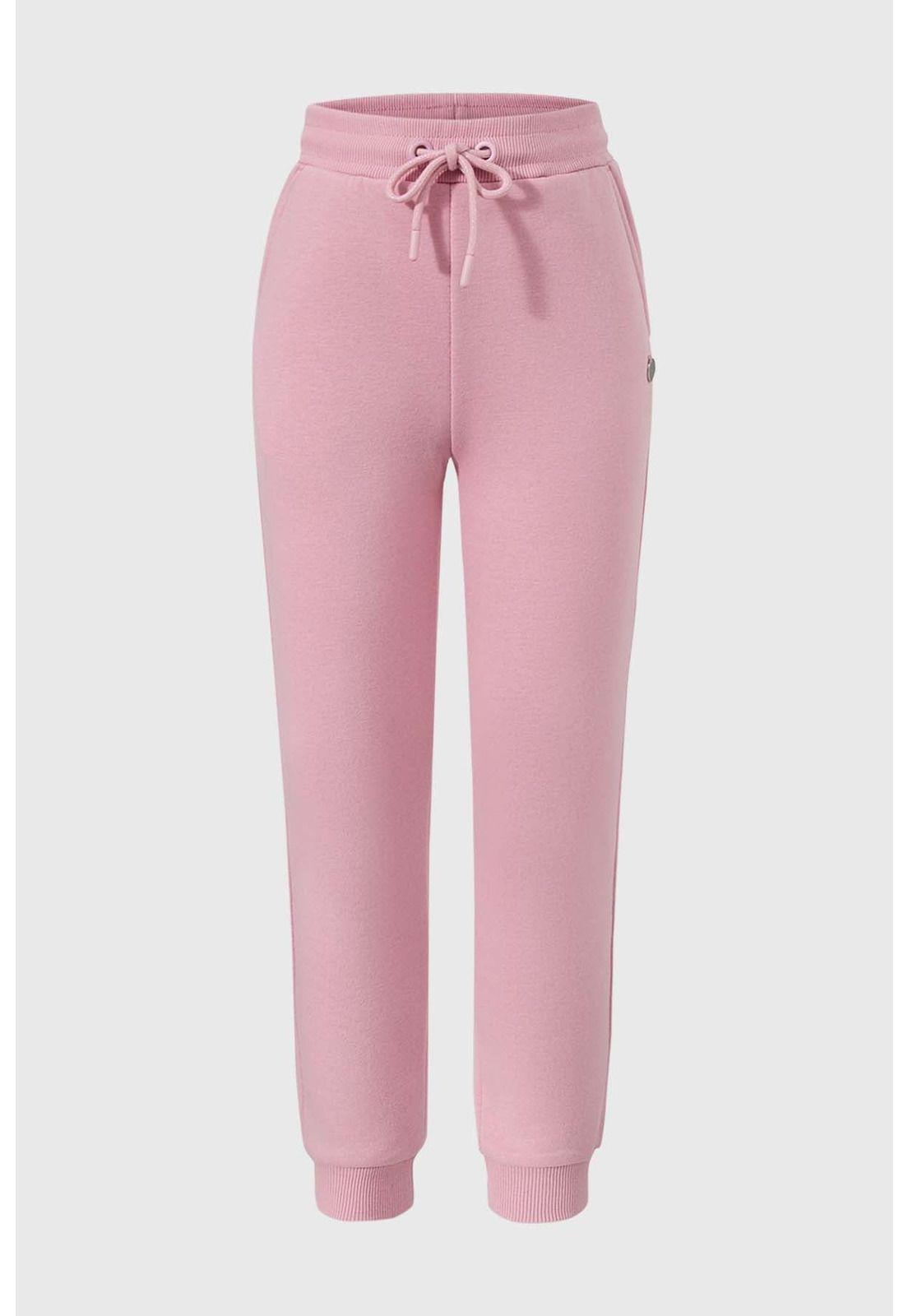 Pantalón Buzo Niña Jogger Rosado-0