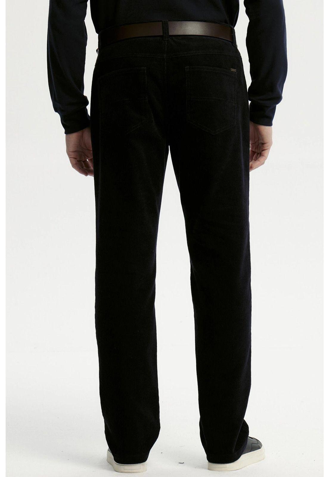 Pantalón Hombre Cotelé Azul Marino-2