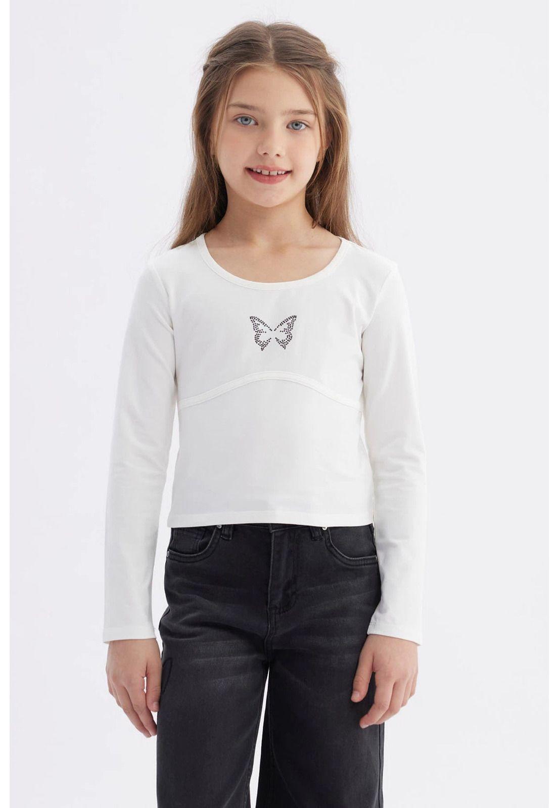 Polera Niña Teen Print Crudo-0