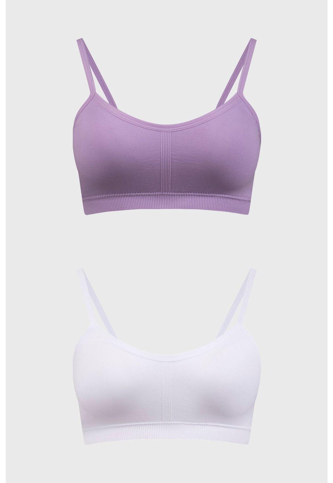 Sostén Mujer Teens Liso Lila-0
