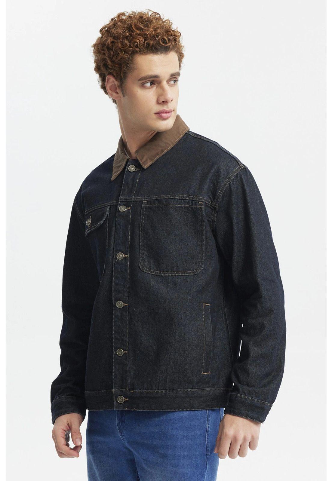 Chaqueta Hombre Denim Azul Oscuro-1