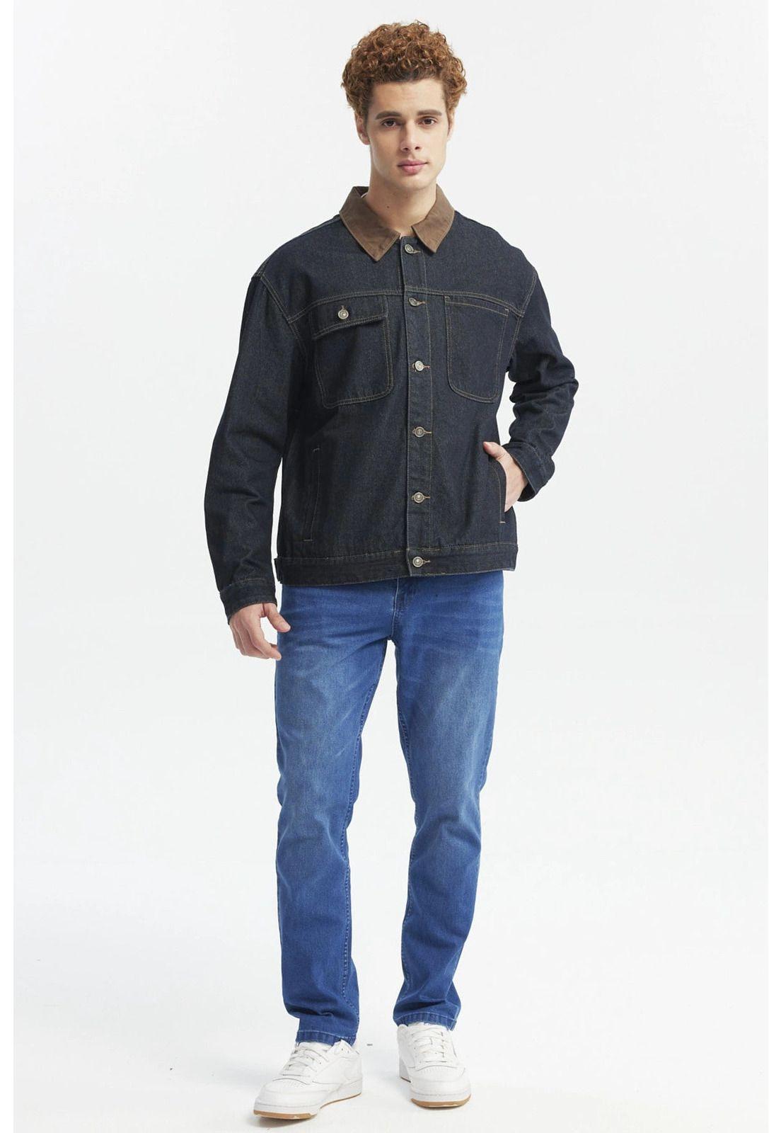Chaqueta Hombre Denim Azul Oscuro-3