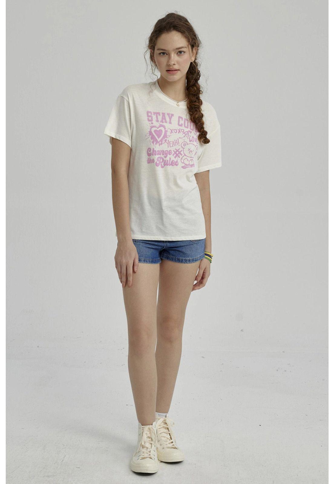 Polera Niña Print Posicional Crudo-3