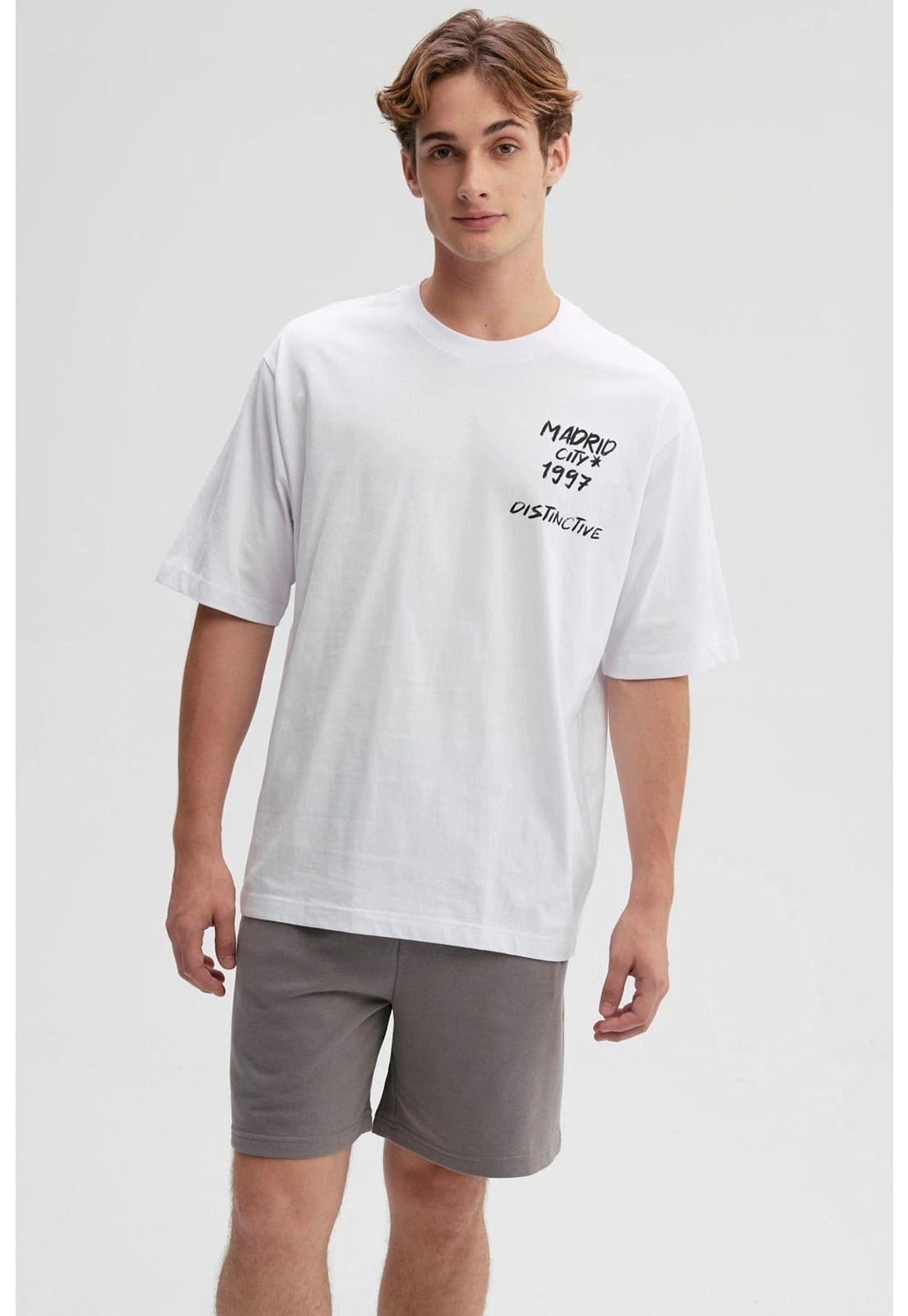 Polera Hombre Graffiti City Blanco-0