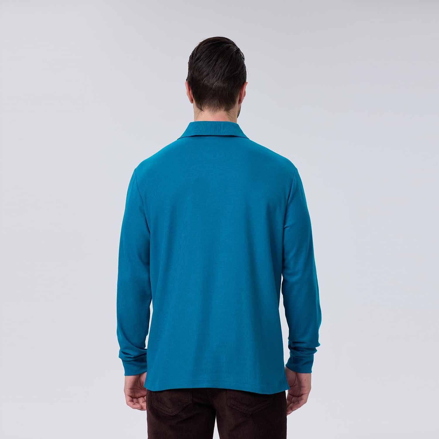 Polera Hombre Pique Básica Petroleo Oscuro-2
