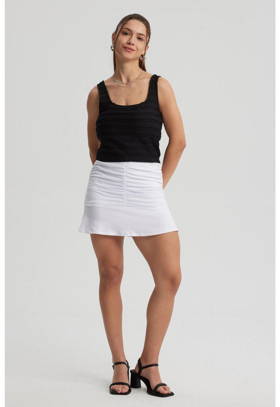 Polera Mujer Escote Cuadrado Negro - VIII-3