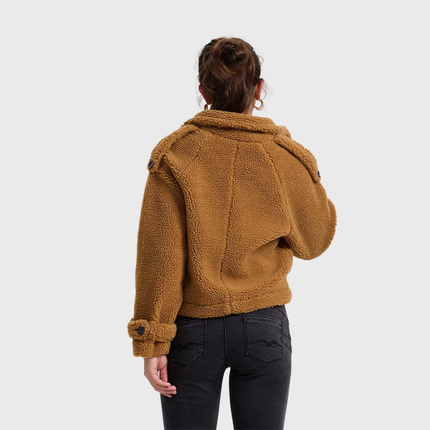 Chaqueta Mujer Polar Camel Fashion's Park-2