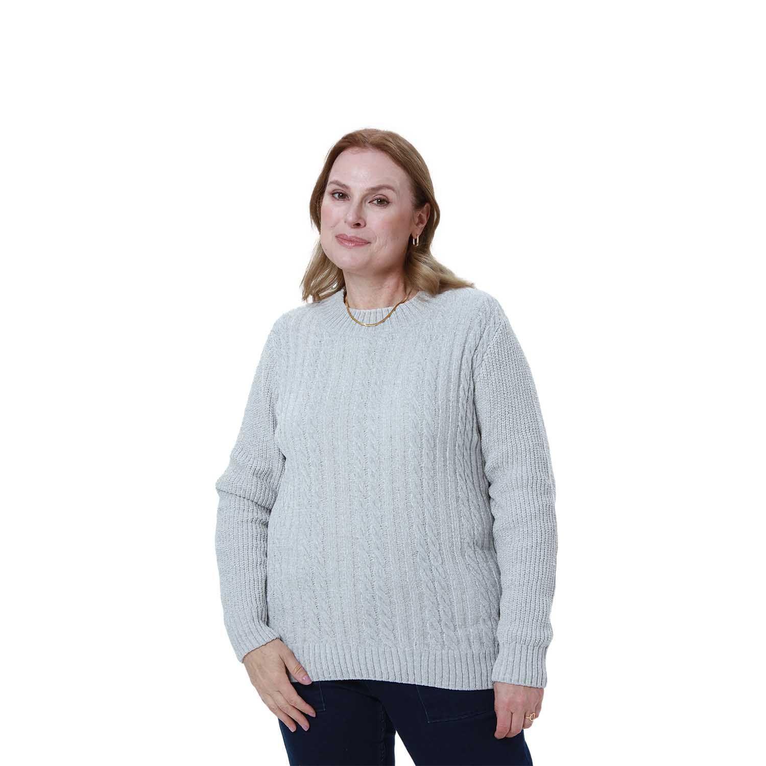 Sweater Mujer Tejido Gris Fashion's Park-0